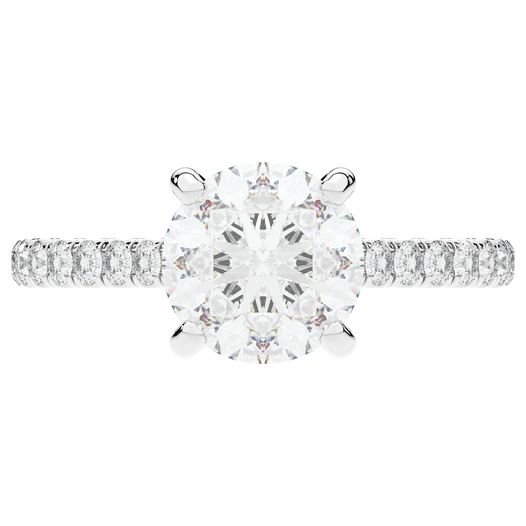 2.40CT.TW ROUND LAB DIAMOND ENGAGEMENT RING - Nazarelle