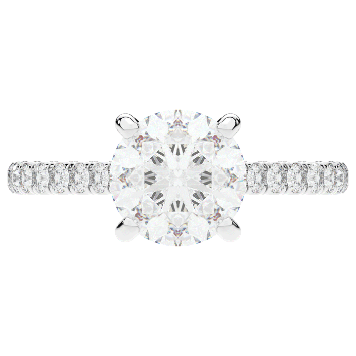 2.40CT.TW ROUND LAB DIAMOND ENGAGEMENT RING - Nazarelle