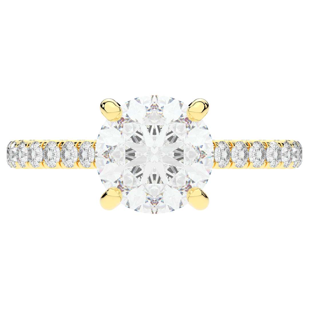 2.40CT.TW ROUND LAB DIAMOND ENGAGEMENT RING - Nazarelle