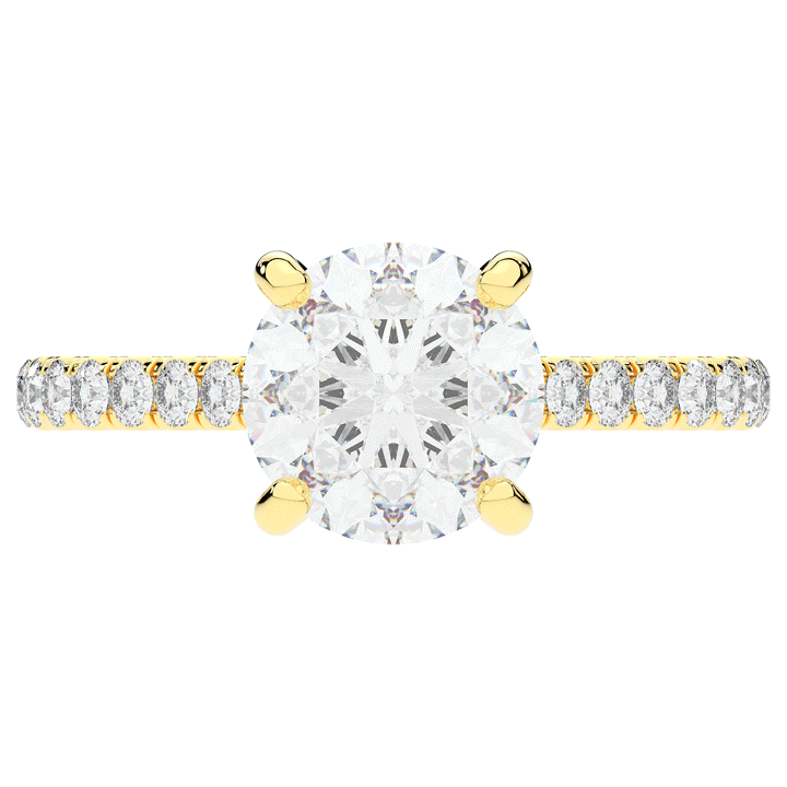 2.40CT.TW ROUND LAB DIAMOND ENGAGEMENT RING - Nazarelle