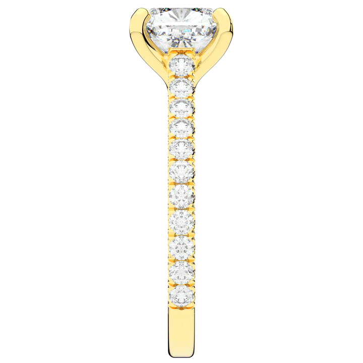2.40CT.TW CUSHION LAB DIAMOND ENGAGEMENT RING - Nazarelle