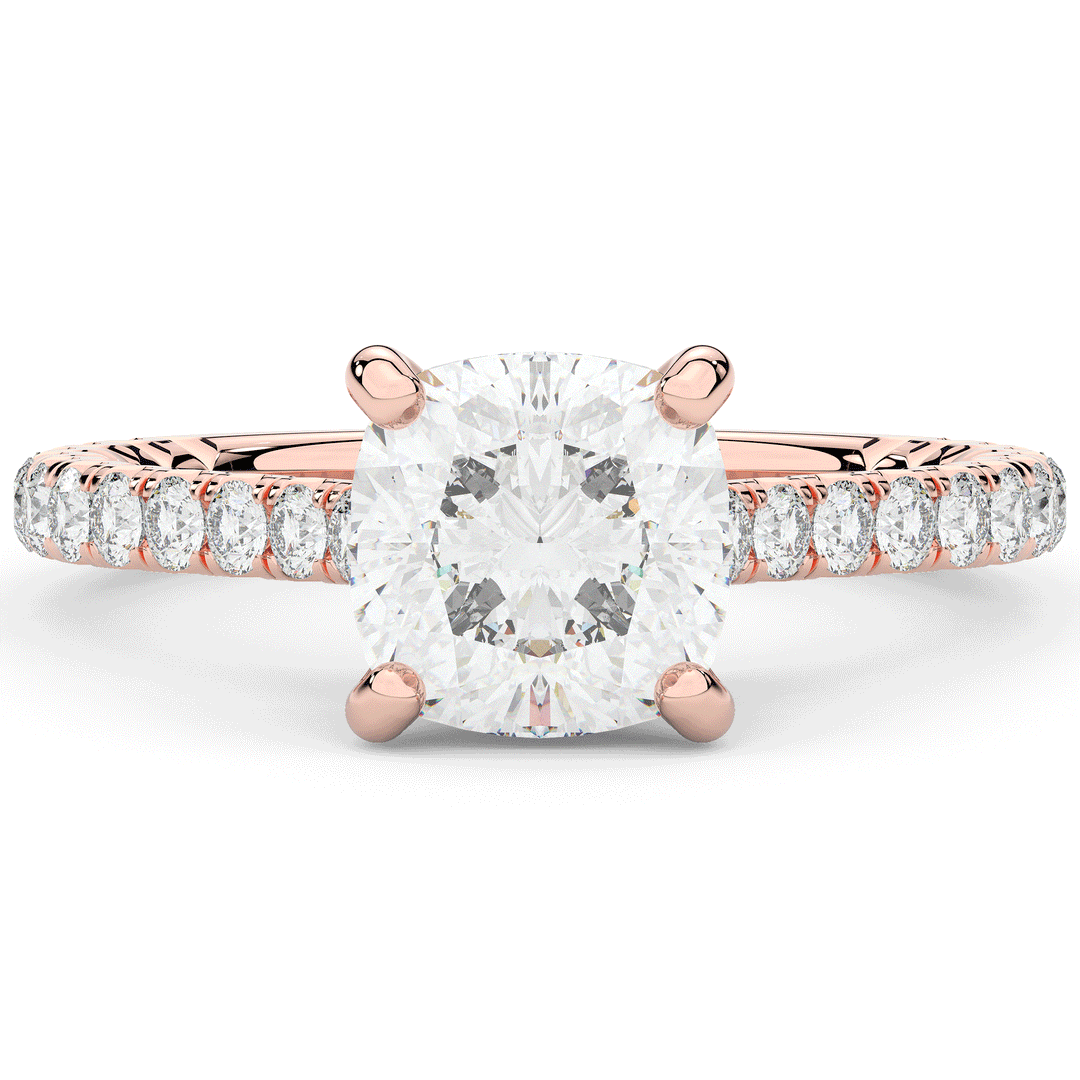 2.40CT.TW CUSHION LAB DIAMOND ENGAGEMENT RING - Nazarelle