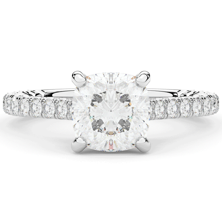 2.40CT.TW CUSHION LAB DIAMOND ENGAGEMENT RING - Nazarelle