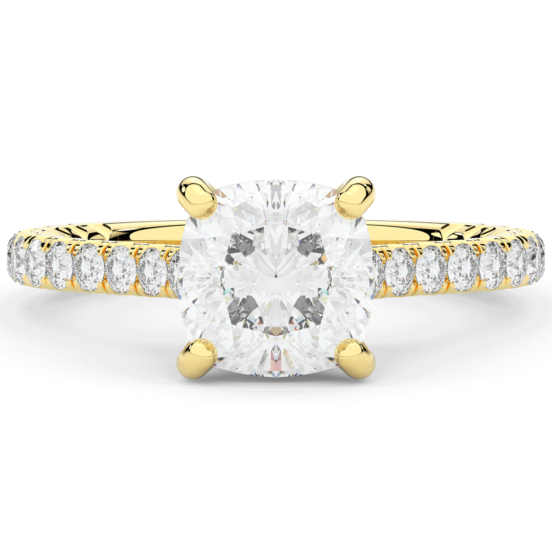 2.40CT.TW CUSHION LAB DIAMOND ENGAGEMENT RING - Nazarelle
