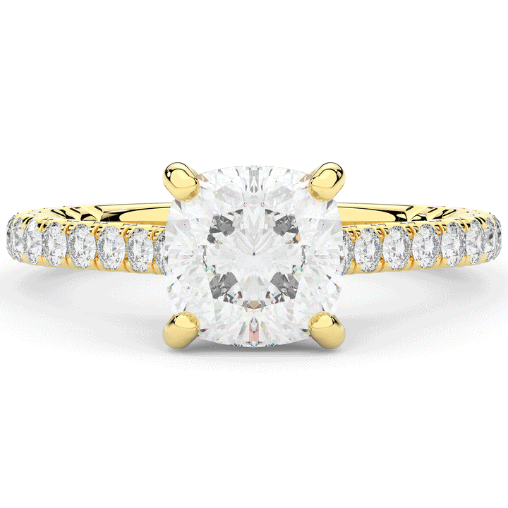 2.40CT.TW CUSHION LAB DIAMOND ENGAGEMENT RING - Nazarelle