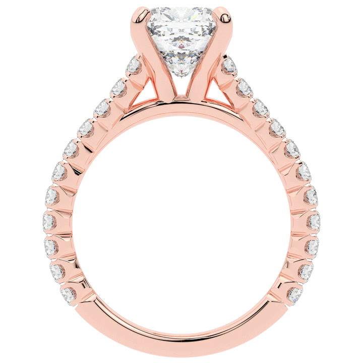 2.40CT.TW CUSHION LAB DIAMOND ENGAGEMENT RING - Nazarelle