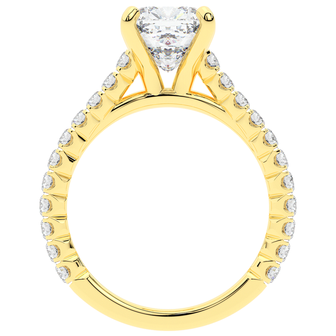 2.40CT.TW CUSHION LAB DIAMOND ENGAGEMENT RING - Nazarelle