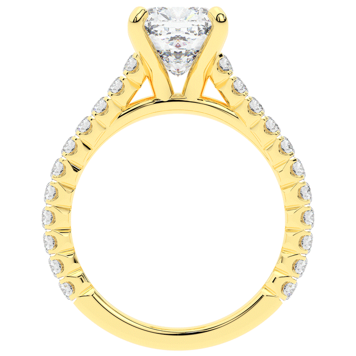 2.40CT.TW CUSHION LAB DIAMOND ENGAGEMENT RING - Nazarelle