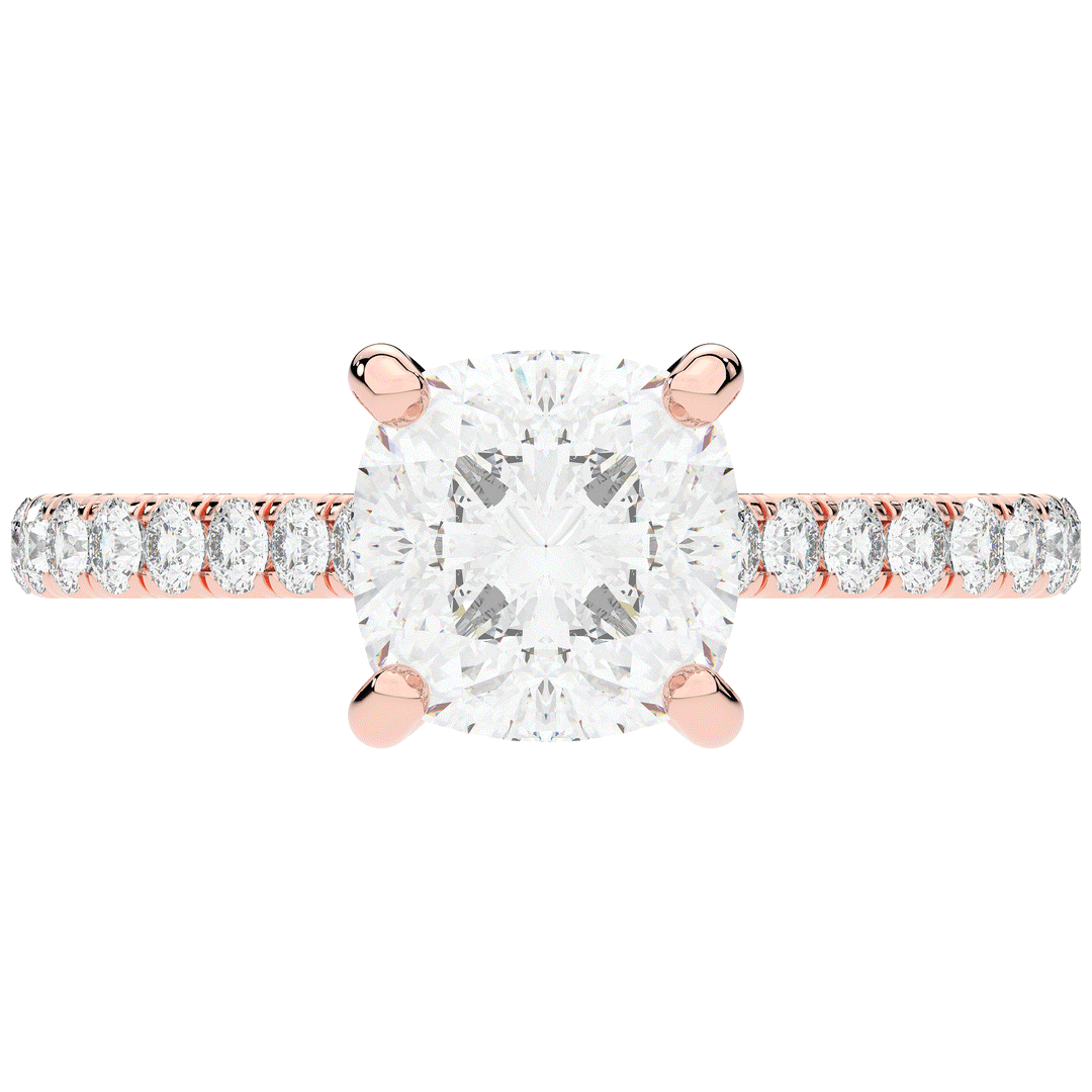 2.40CT.TW CUSHION LAB DIAMOND ENGAGEMENT RING - Nazarelle