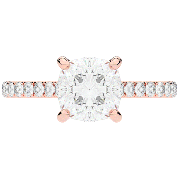 2.40CT.TW CUSHION LAB DIAMOND ENGAGEMENT RING - Nazarelle