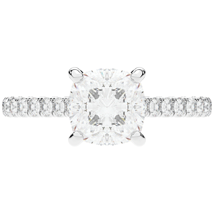 2.40CT.TW CUSHION LAB DIAMOND ENGAGEMENT RING - Nazarelle
