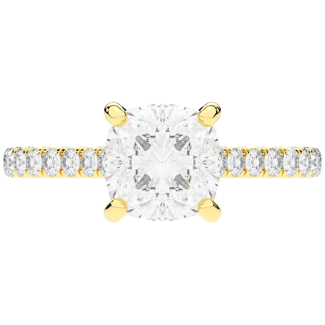 2.40CT.TW CUSHION LAB DIAMOND ENGAGEMENT RING - Nazarelle