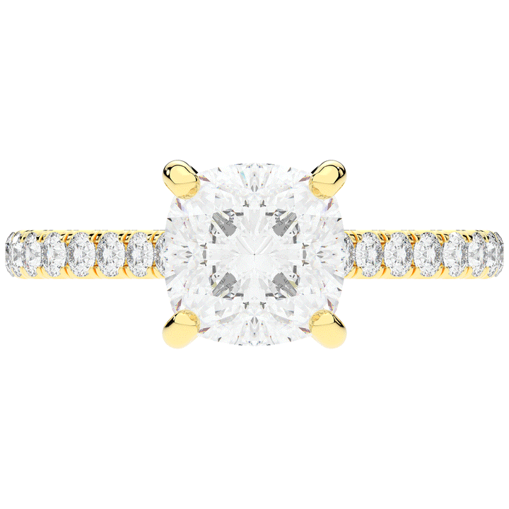 2.40CT.TW CUSHION LAB DIAMOND ENGAGEMENT RING - Nazarelle