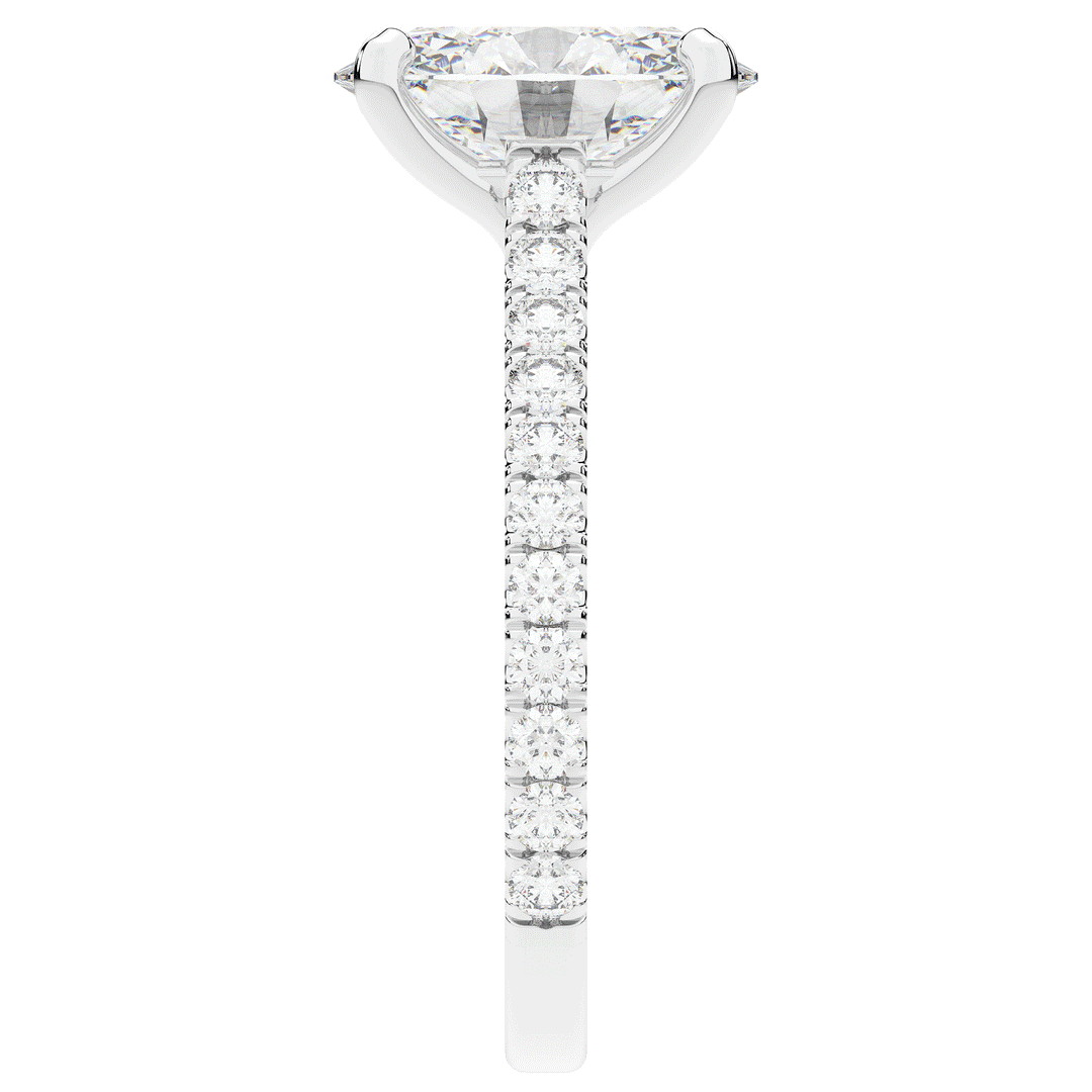 2.40CT.TW OVAL LAB DIAMOND ENGAGEMENT RING - Nazarelle