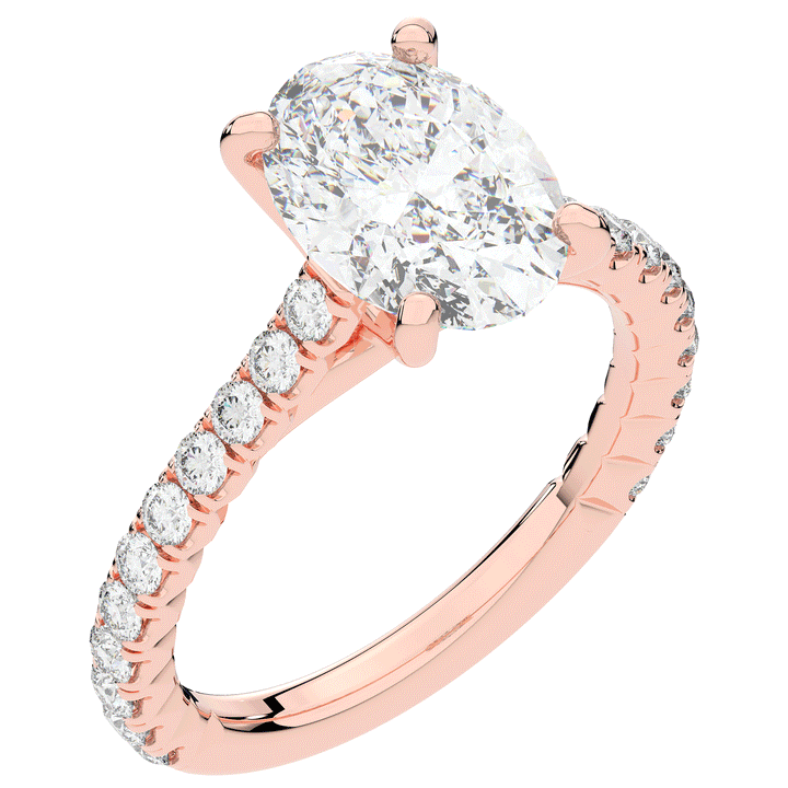 2.40CT.TW OVAL LAB DIAMOND ENGAGEMENT RING - Nazarelle