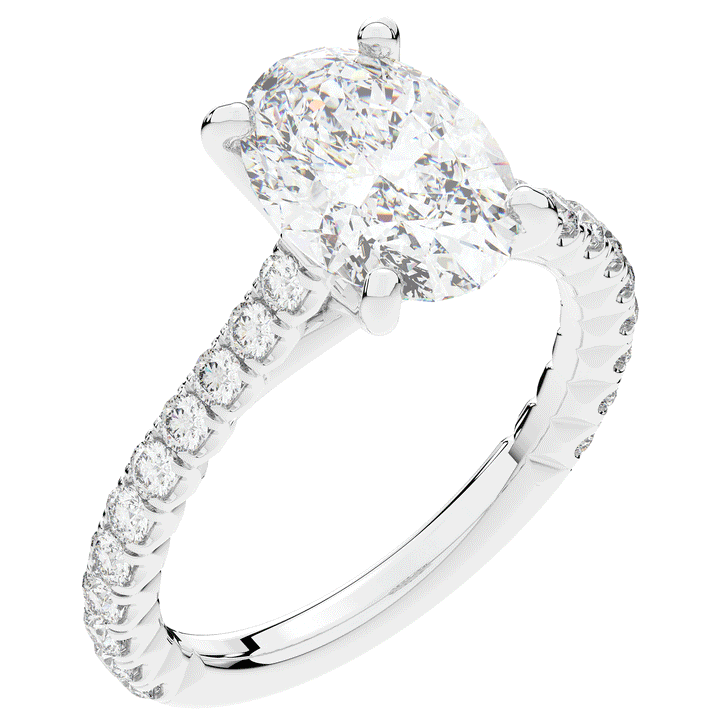 2.40CT.TW OVAL LAB DIAMOND ENGAGEMENT RING - Nazarelle