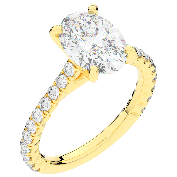 2.40CT.TW OVAL LAB DIAMOND ENGAGEMENT RING - Nazarelle
