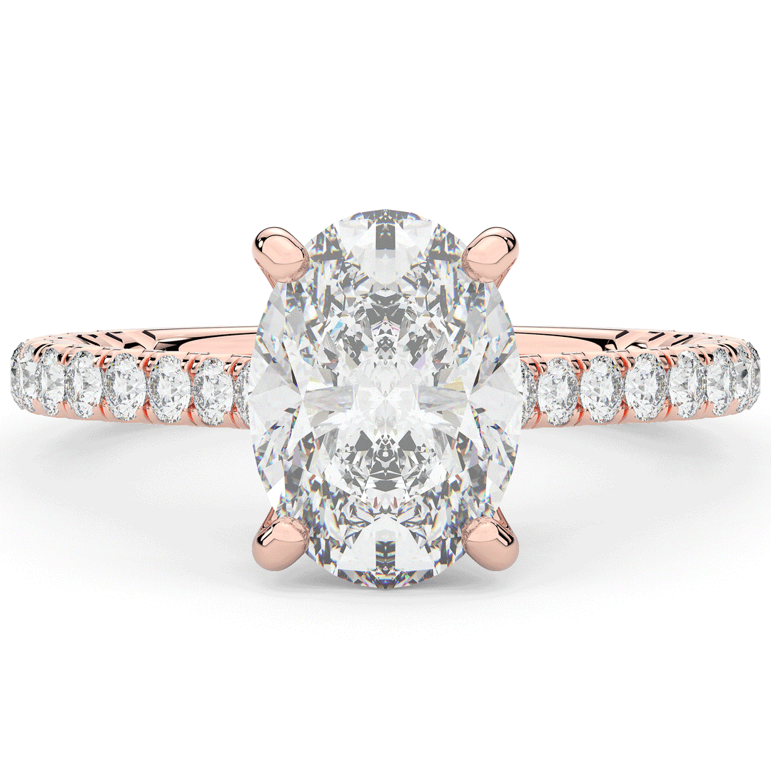 2.40CT.TW OVAL LAB DIAMOND ENGAGEMENT RING - Nazarelle
