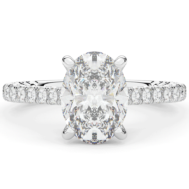 2.40CT.TW OVAL LAB DIAMOND ENGAGEMENT RING - Nazarelle