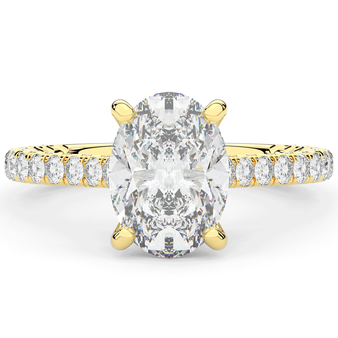 2.40CT.TW OVAL LAB DIAMOND ENGAGEMENT RING - Nazarelle