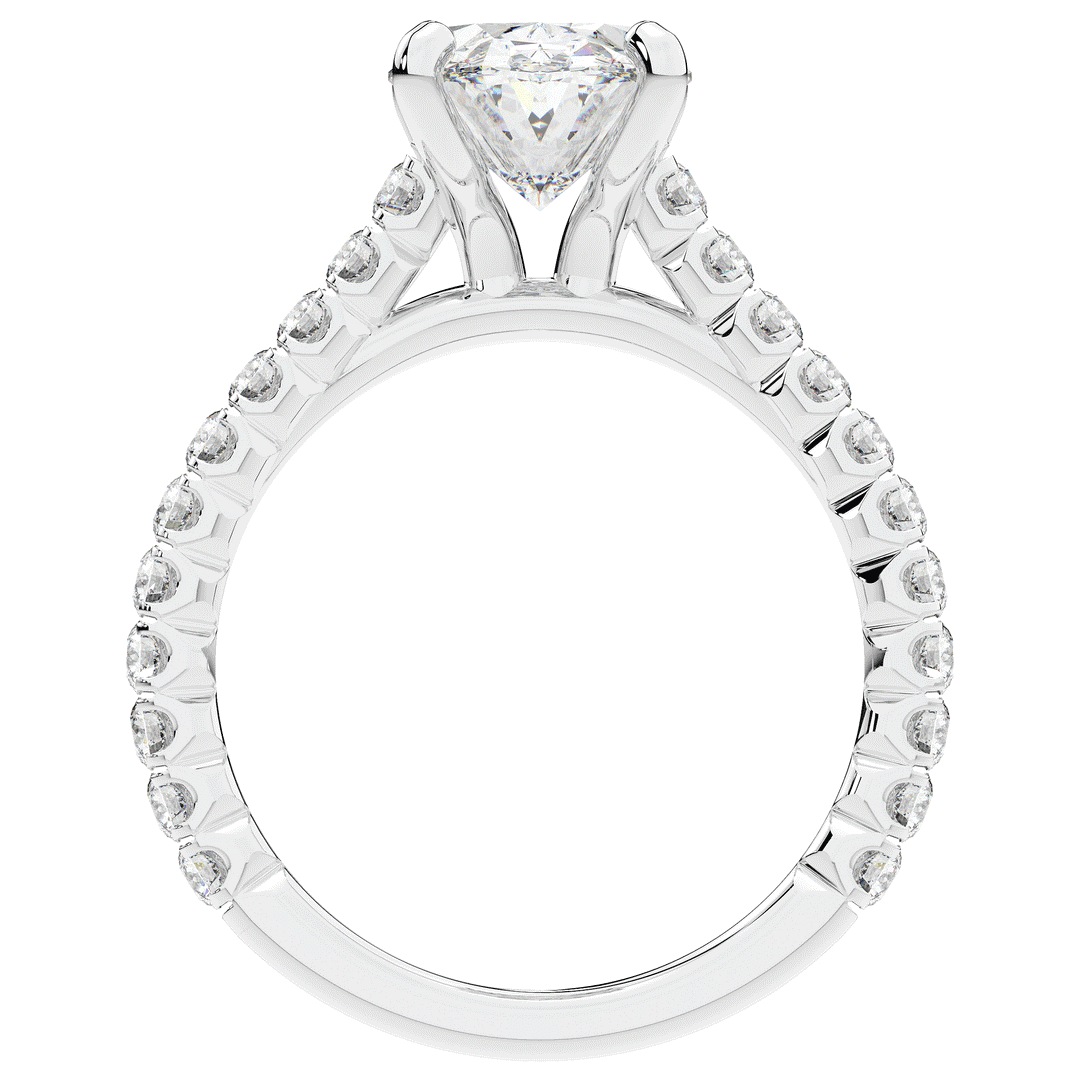 2.40CT.TW OVAL LAB DIAMOND ENGAGEMENT RING - Nazarelle