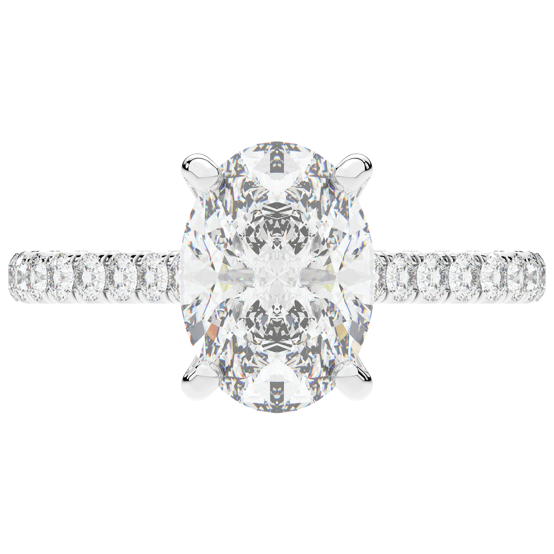 2.40CT.TW OVAL LAB DIAMOND ENGAGEMENT RING - Nazarelle