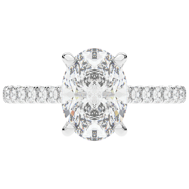 2.40CT.TW OVAL LAB DIAMOND ENGAGEMENT RING - Nazarelle