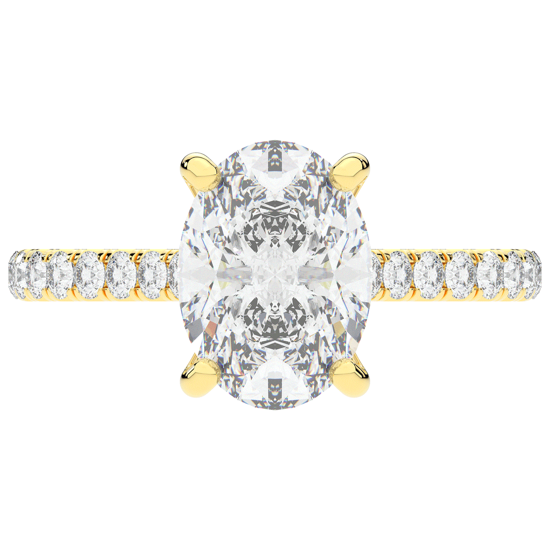 2.40CT.TW OVAL LAB DIAMOND ENGAGEMENT RING - Nazarelle