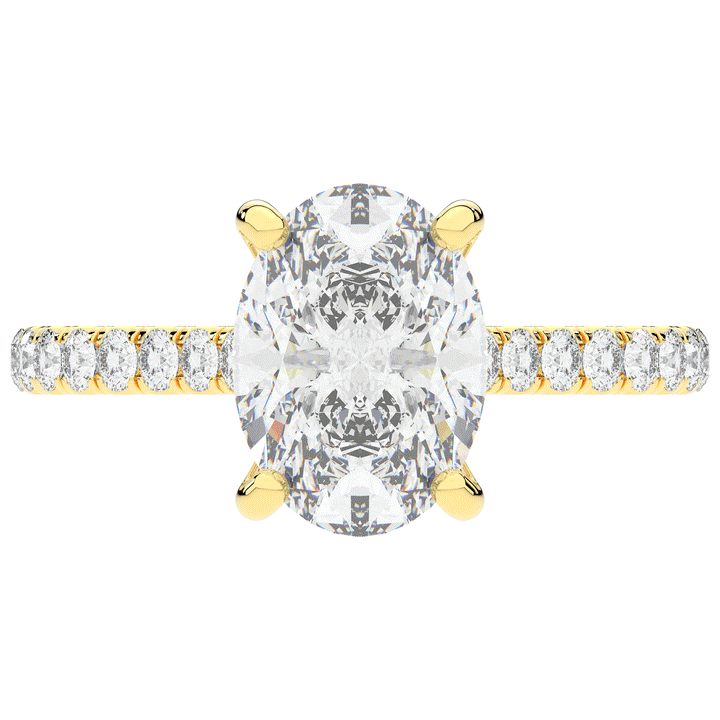 2.40CT.TW OVAL LAB DIAMOND ENGAGEMENT RING - Nazarelle