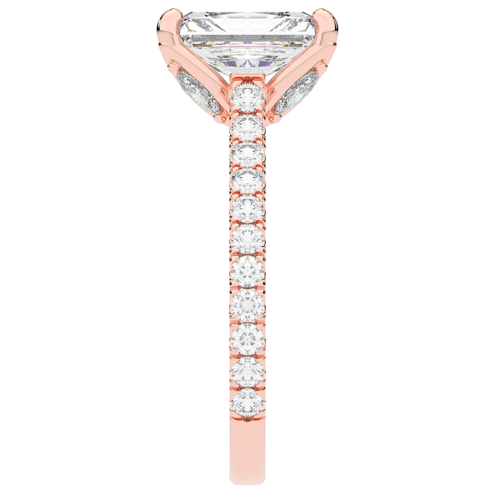 2.70CT.TW RADIANT LAB DIAMOND SOLITAIRE ENGAGEMENT RING - Nazarelle