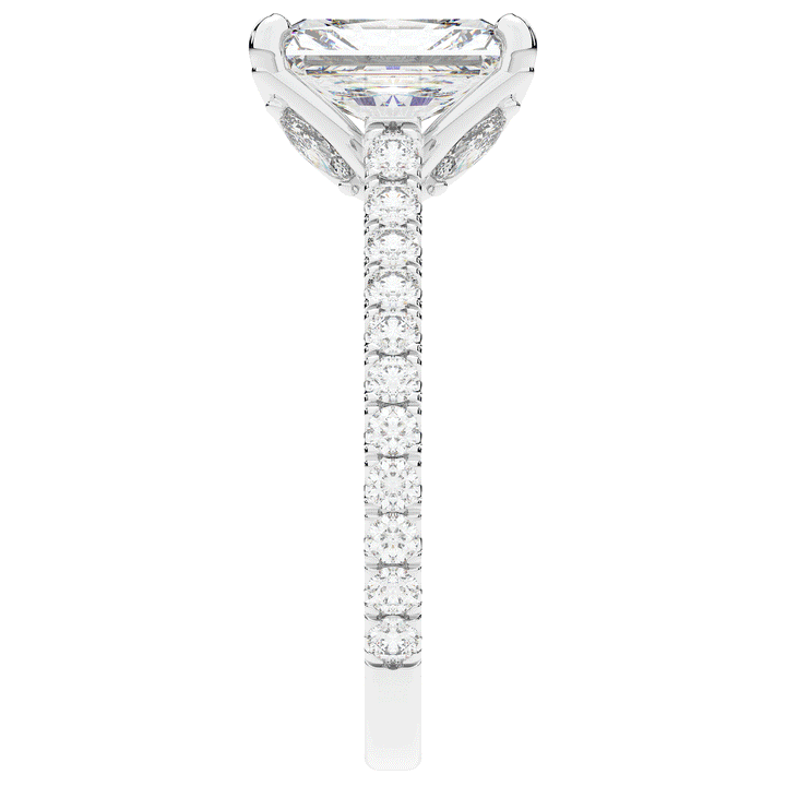 2.70CT.TW RADIANT LAB DIAMOND SOLITAIRE ENGAGEMENT RING - Nazarelle