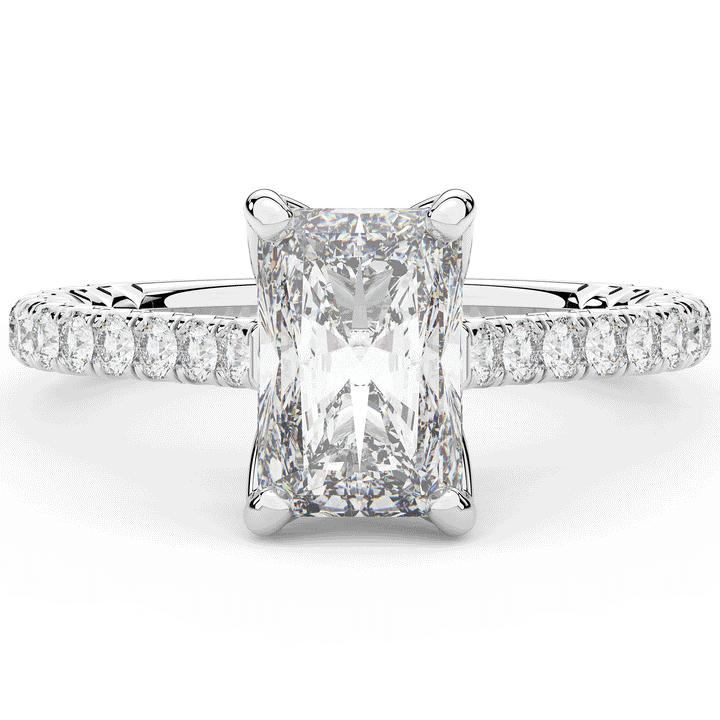 2.70CT.TW RADIANT LAB DIAMOND SOLITAIRE ENGAGEMENT RING - Nazarelle