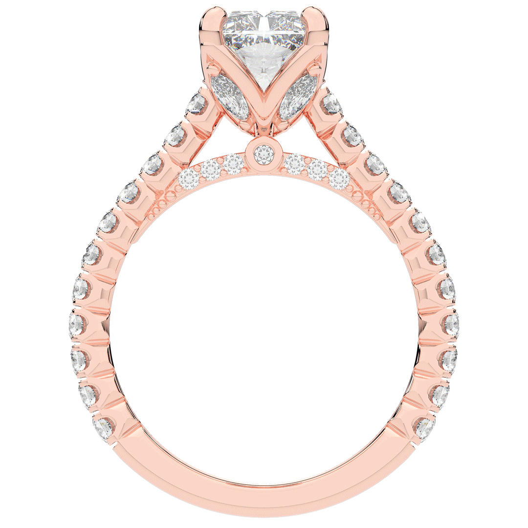 2.70CT.TW RADIANT LAB DIAMOND SOLITAIRE ENGAGEMENT RING - Nazarelle