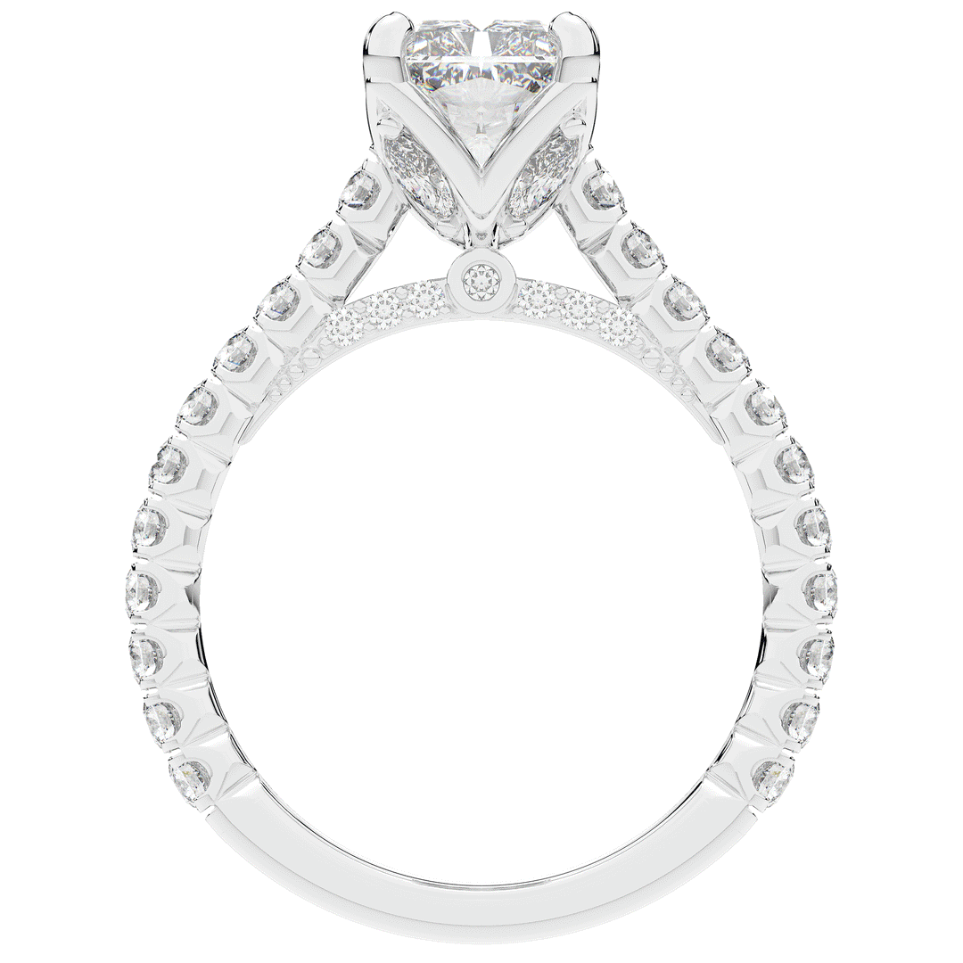 2.70CT.TW RADIANT LAB DIAMOND SOLITAIRE ENGAGEMENT RING - Nazarelle