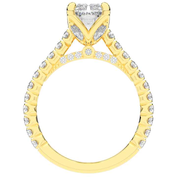 2.70CT.TW RADIANT LAB DIAMOND SOLITAIRE ENGAGEMENT RING - Nazarelle