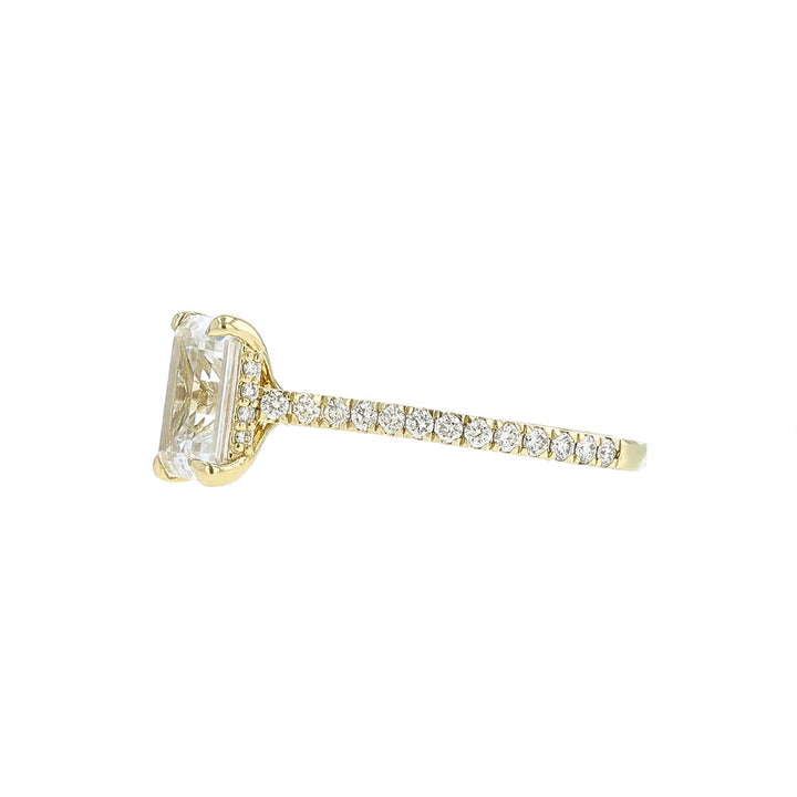 18K Yellow Gold Emerald Engagement Ring