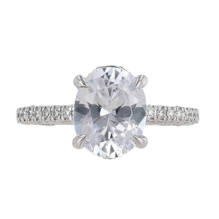 14K White Gold Diamond Accented Ring, 0.80ct.