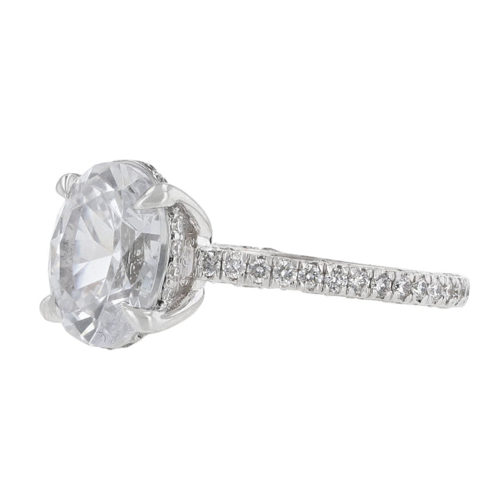 14K White Gold Diamond Accented Ring, 0.80ct.