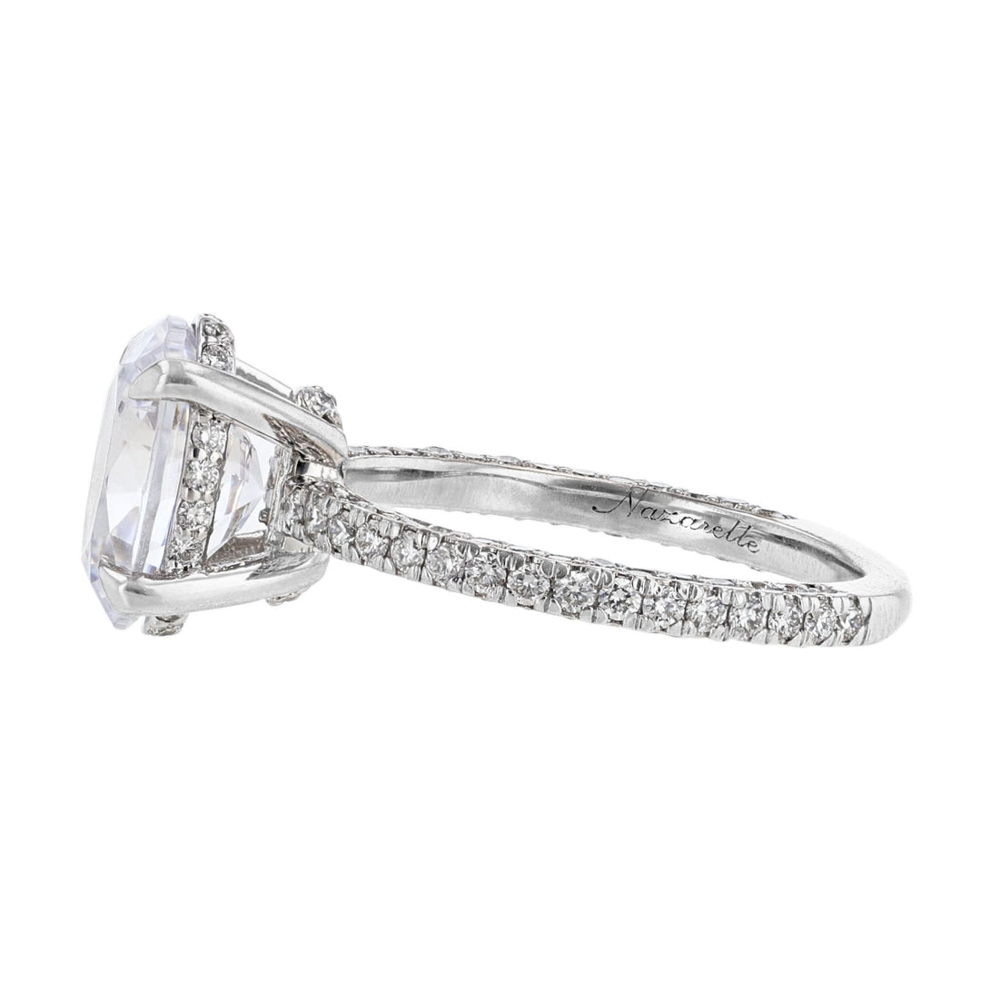 14K White Gold Diamond Accented Ring, 0.80ct.