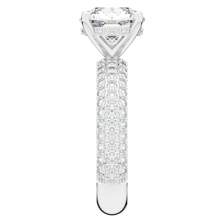 4.80CT.TW ROUND LAB DIAMOND UNDERHALO ENGAGEMENT RING - Nazarelle