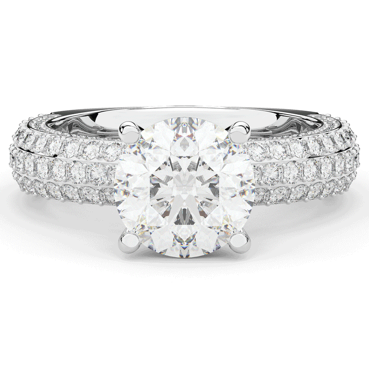 4.80CT.TW ROUND LAB DIAMOND UNDERHALO ENGAGEMENT RING - Nazarelle