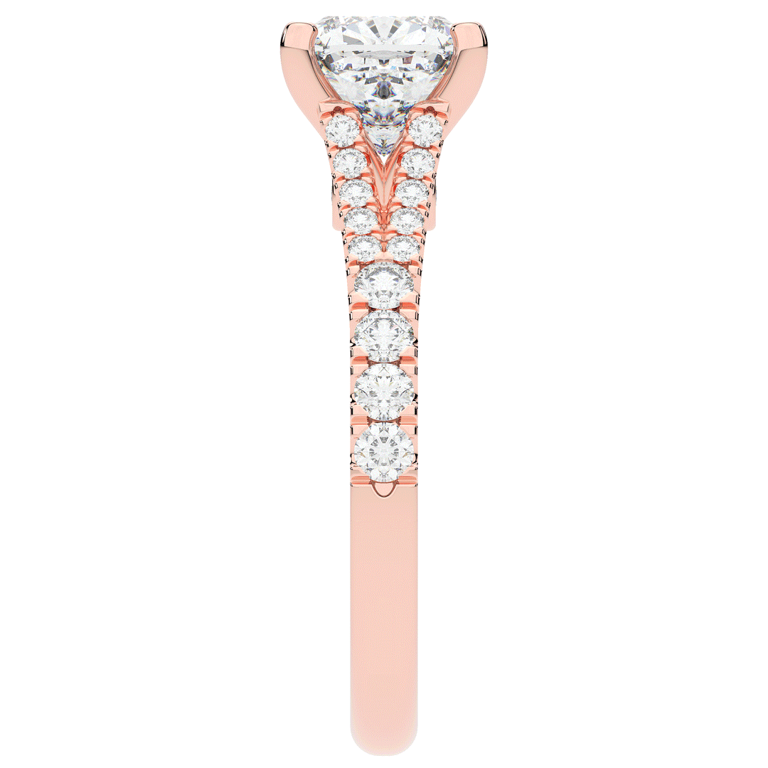 2.45CT.TW CUSHION LAB DIAMOND ENGAGEMENT RING - Nazarelle