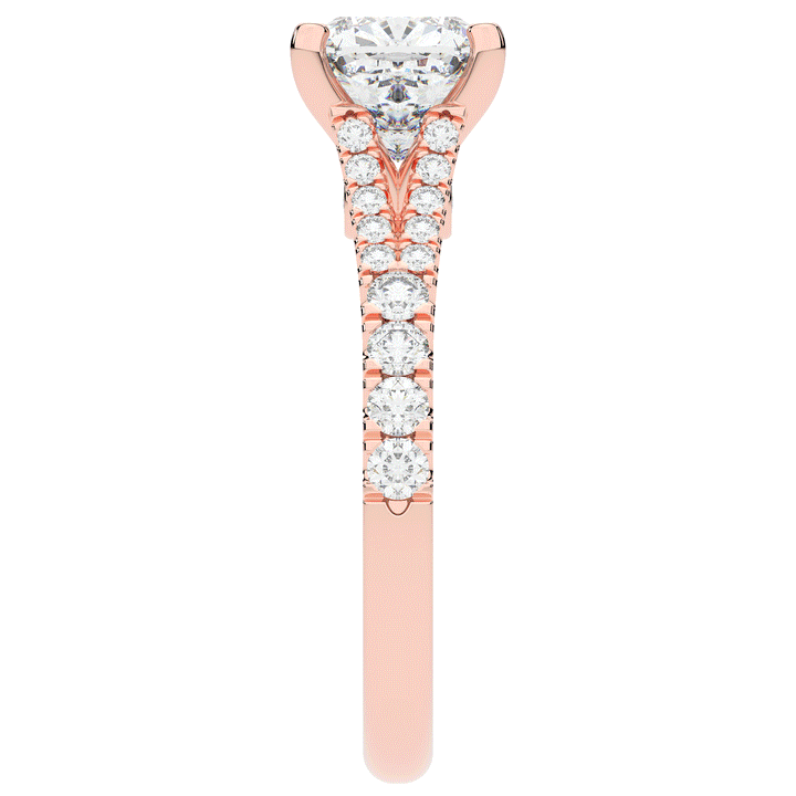 2.45CT.TW CUSHION LAB DIAMOND ENGAGEMENT RING - Nazarelle