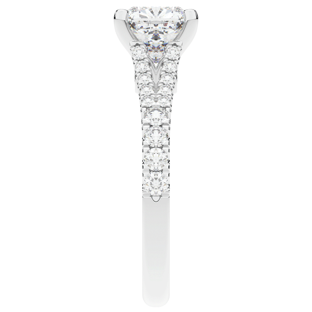 2.45CT.TW CUSHION LAB DIAMOND ENGAGEMENT RING - Nazarelle