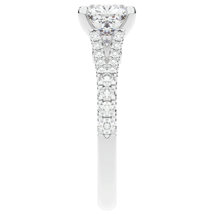 2.45CT.TW CUSHION LAB DIAMOND ENGAGEMENT RING - Nazarelle