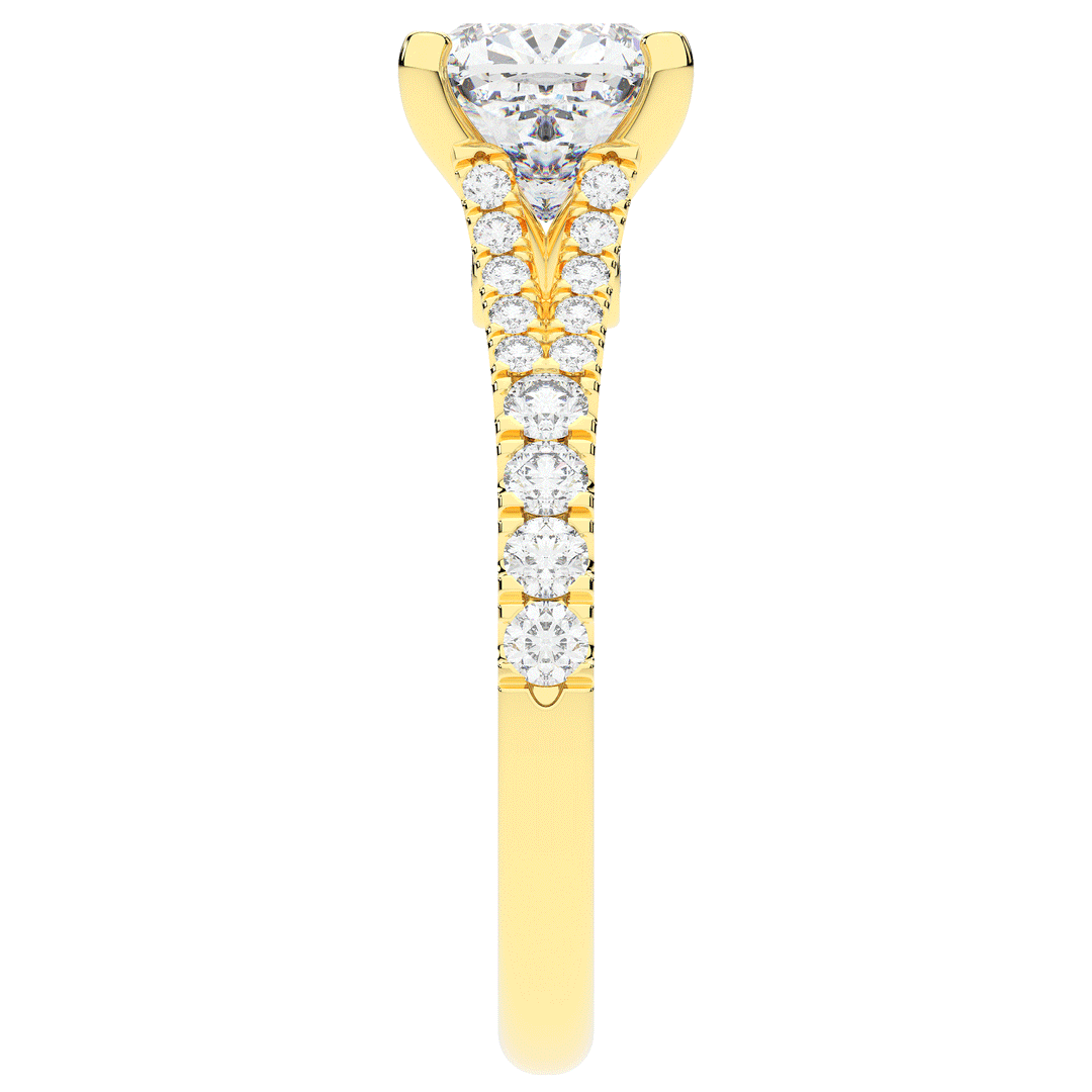 2.45CT.TW CUSHION LAB DIAMOND ENGAGEMENT RING - Nazarelle