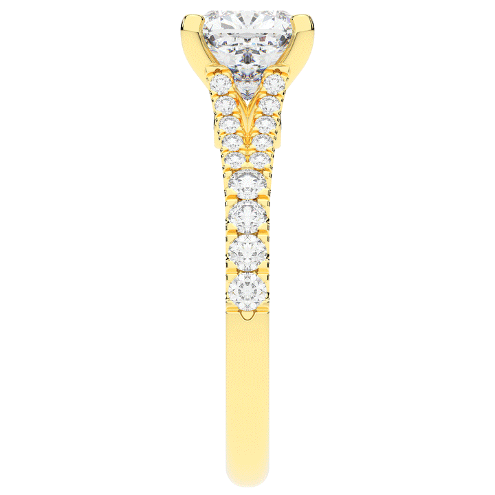 2.45CT.TW CUSHION LAB DIAMOND ENGAGEMENT RING - Nazarelle