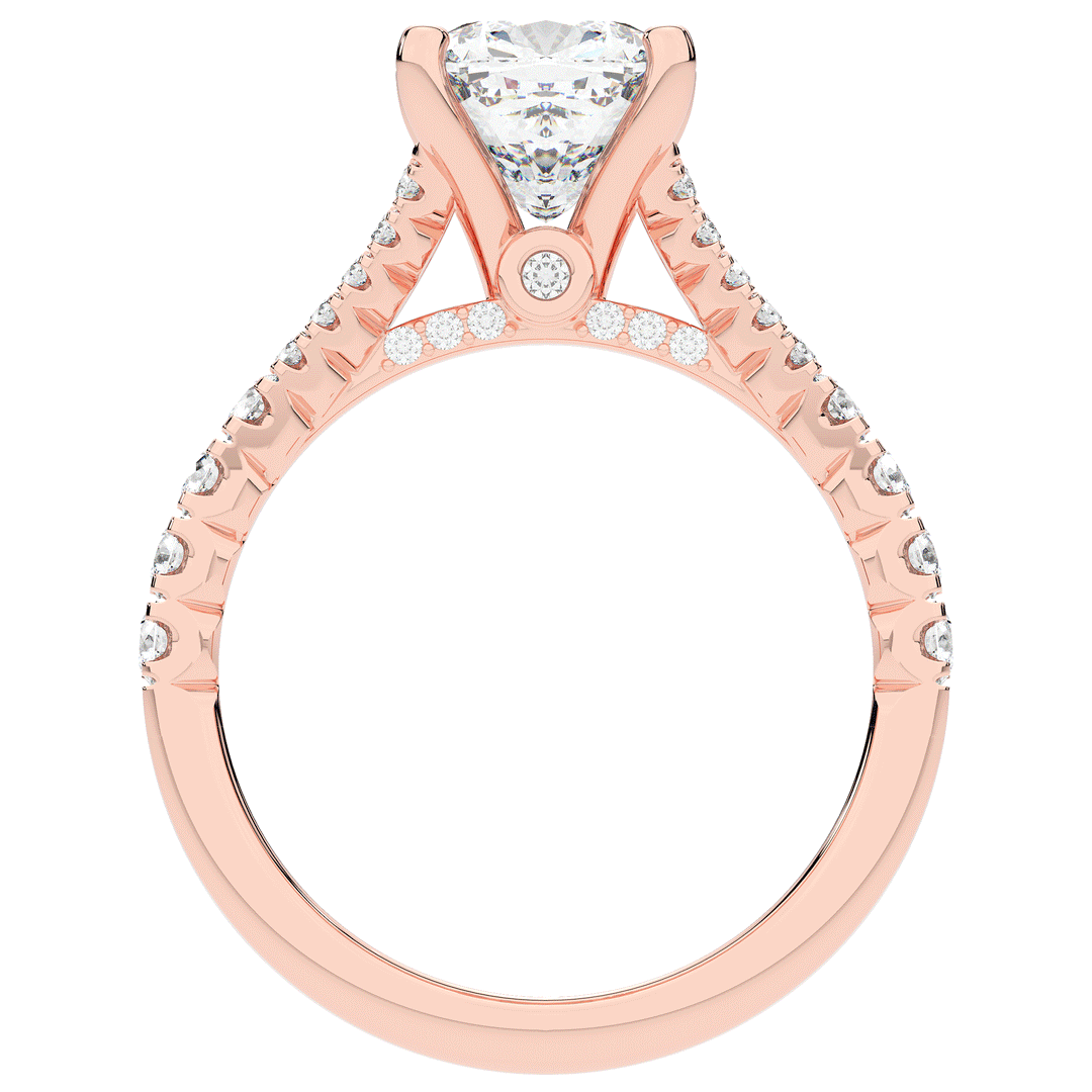 2.45CT.TW CUSHION LAB DIAMOND ENGAGEMENT RING - Nazarelle