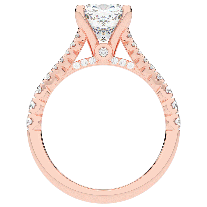 2.45CT.TW CUSHION LAB DIAMOND ENGAGEMENT RING - Nazarelle