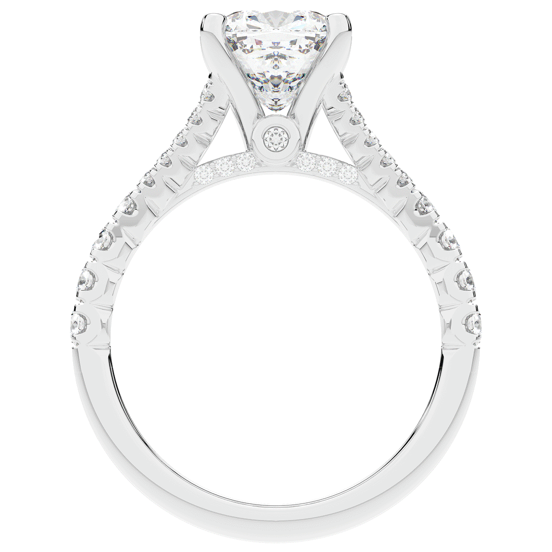 2.45CT.TW CUSHION LAB DIAMOND ENGAGEMENT RING - Nazarelle
